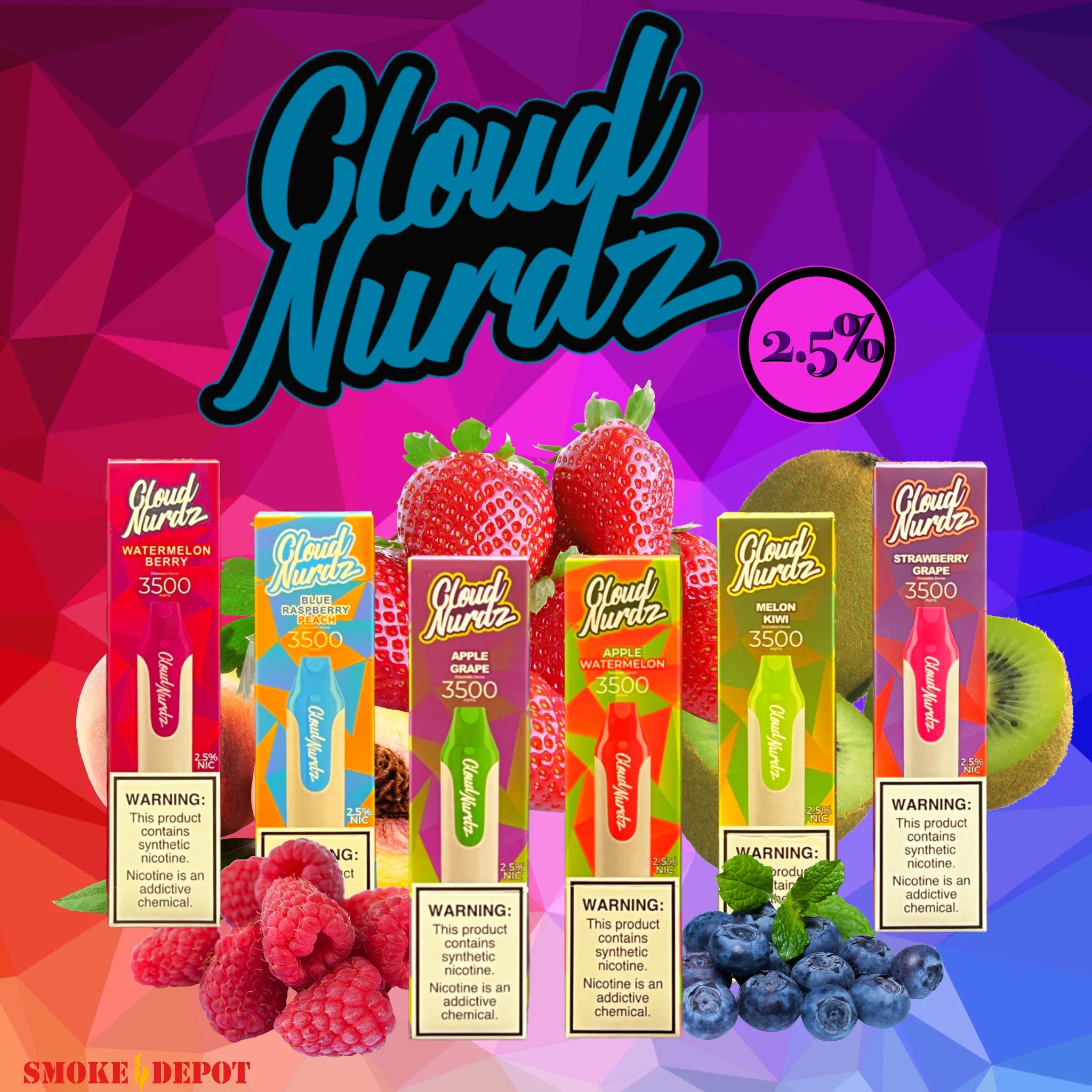 CLOUD NURDZ 2.5% Rechargeable [3500]